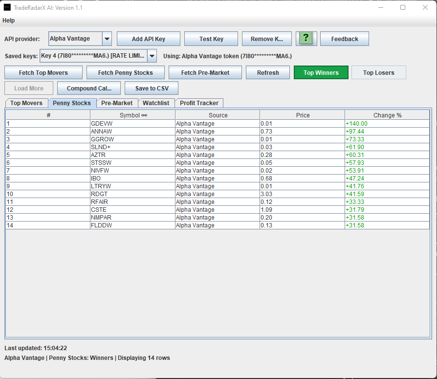 TradeRadarX AI workflow panel